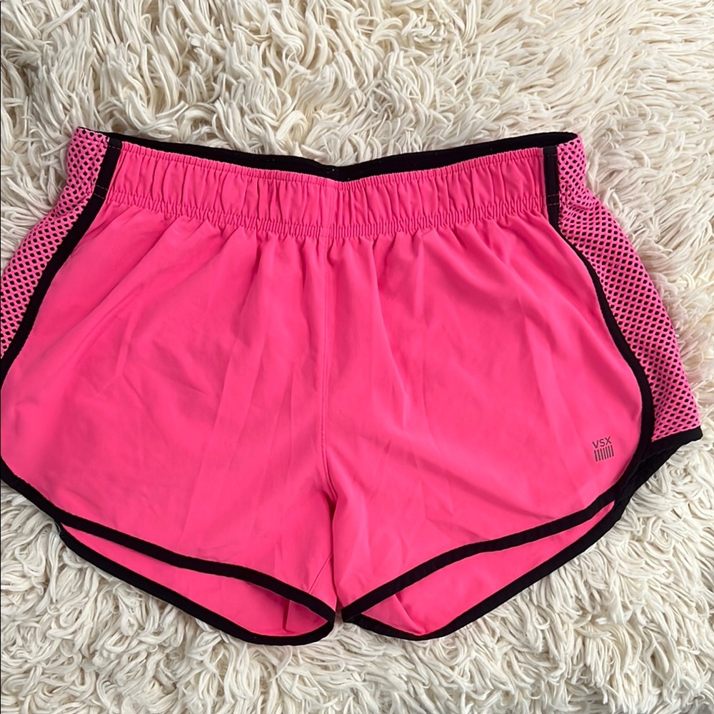 VICTORIA'S  SECRET VSX Hot Pink Running Shorts with Black Trim size S